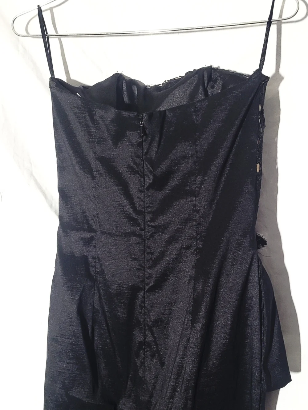 Vintage 90s Jessica McClintock Strapless Lace Bodice Maxi Evening Gown